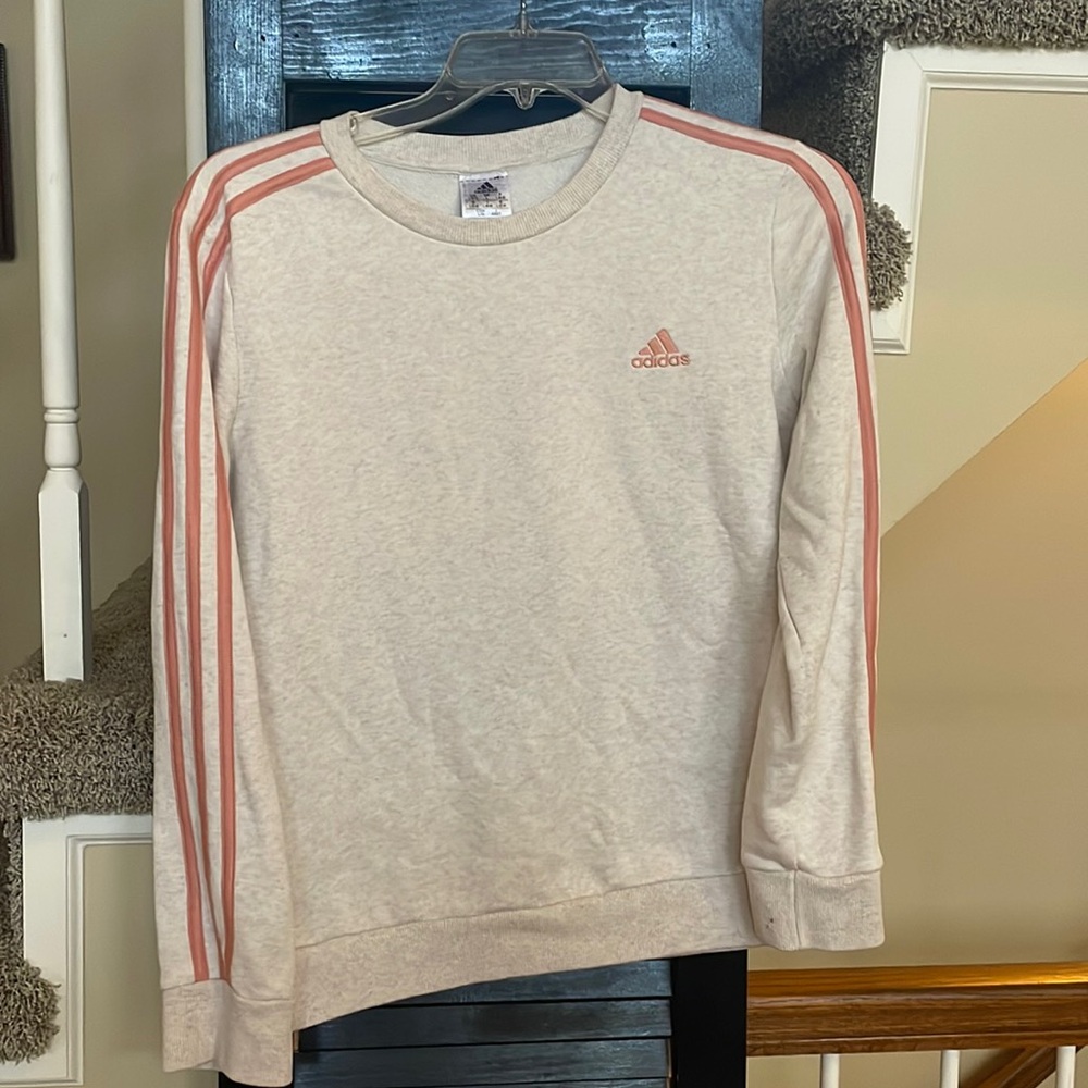 adidas Women's Essentials 3-Stripes Fleece Sweatshirt, size large